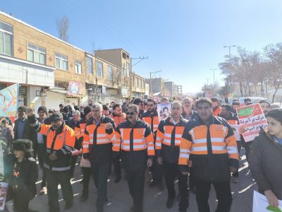 ویدیو| حضور کارکنان اداره‌کل راهداری و حمل و نقل جاده‌ای
استان چهارمحال و بختیاری در راهپیمایی ۲۲ بهمن 