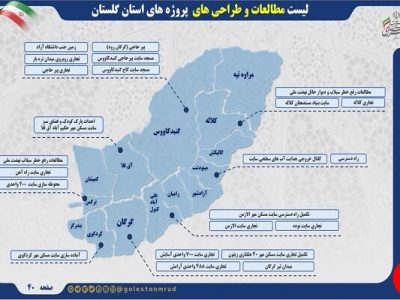 اطلاع نگاشت | لیست مطالعات و طراحی های پروژه های استان
گلستان