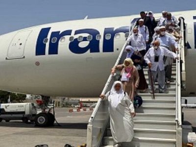 بازگشت هوایی حجاج ایرانی باقی‌مانده در عربستان از طریق
فرودگاه بین‌المللی مشهد