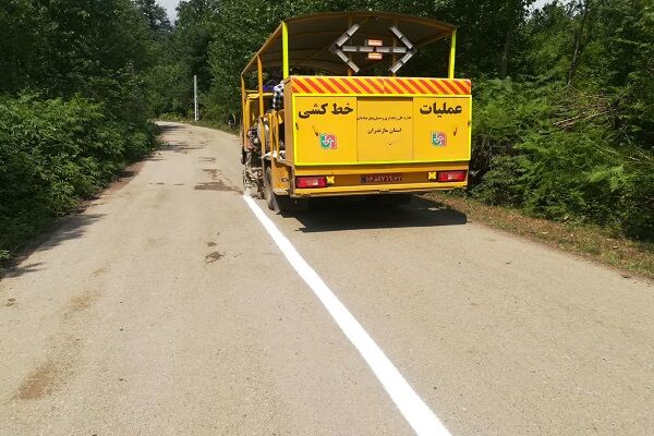 خط ‌کشی ۲۰۰ کیلومتر از جاده‌های ارتباطی مازندران