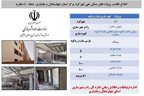 اطلاع نگاشت|معرفی پروژه ۱۰۰ واحدی مسکن ملی، واقع در محله ۴۰
منظریه شهرکرد در استان چهارمحال و بختیاری