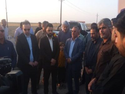 کلنگ‌زنی ۲ پروژه‌ تعریض راه‌های روستایی در شادگان