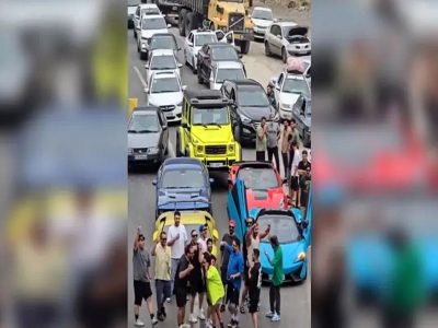 ماجرای بسته‌شدن جاده فیروزکوه توسط چند خودروی لاکچری