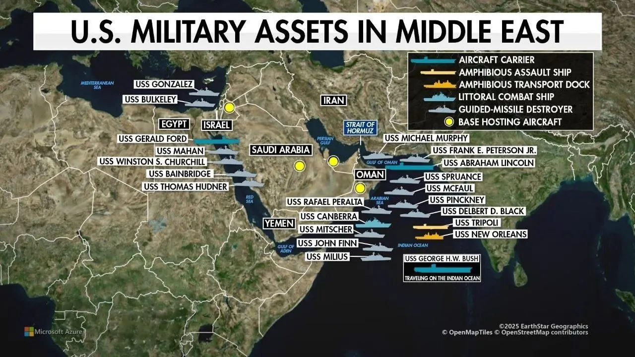 آرایش عجیب ناوگان دریایی آمریکا در خاورمیانه / جنگ در راه است؟