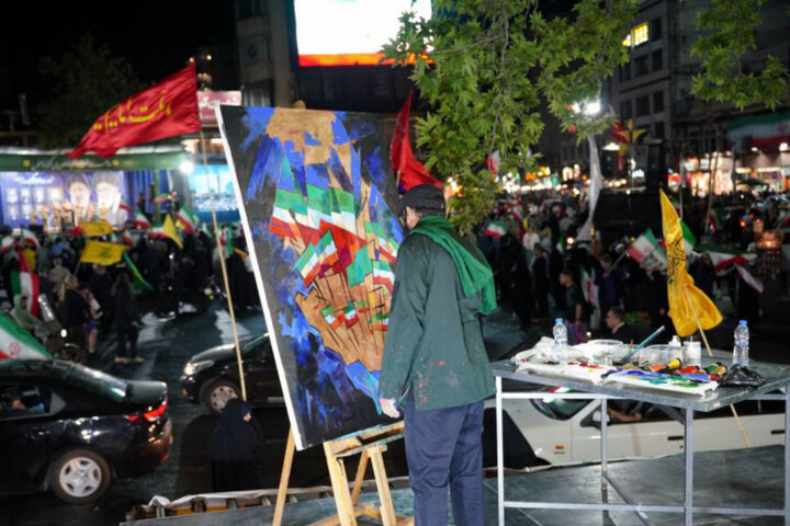 نقاشی هنرمندانه در میدان شکل گرفت؛از «شب‌های ایران» تا «آقای کشوردوست»