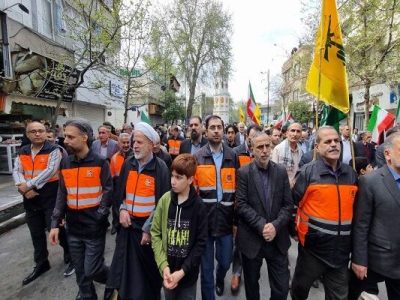 حضور پرشور کارکنان راهداری و حمل و نقل جاده ای مازندران در
راهپیمایی روز قدس