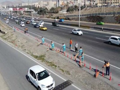 ویدیو|عملیات پاکسازی آزادراه تهران -کرج قزوین