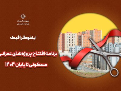 اطلاع نگاشت| برنامه افتتاح پروژه‌های عمرانی و مسکونی تا
پایان ۱۴۰۴
