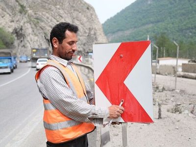 نوسازی علائم ایمنی در راه‌های مازندران