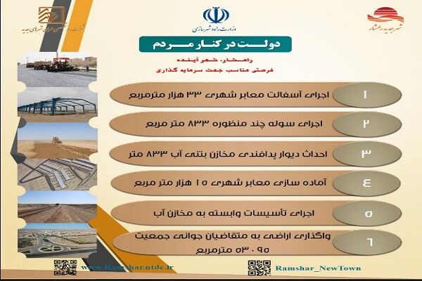 اطلاع نگاشت| طرح های هفته دولت شهر جدید رامشار استان سیستان
و بلوچستان