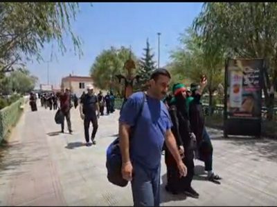 ببنید//تردد زائرین خارجی از پایانه مرزی تمرچین به سمت عتبات
عالیات