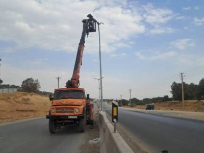 اجرای روشنایی ۱۵ کیلومتر از محورهای استان کرمان