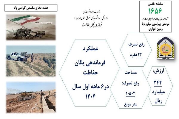 اطلاع نگاشت | عملکرد فرماندهی یگان حفاظت شرق سمنان در ۶ ماهه
اول سال ۱۴۰۴