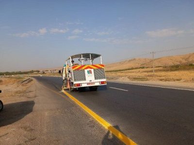 ببینید|اجرای عملیات خط کشی در محورهای خراسان شمالی