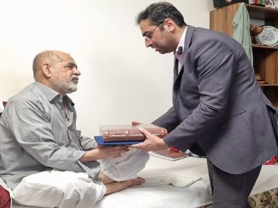 دیدار مدیر کل راهداری مازندران با جانباز ۷۰ درصد