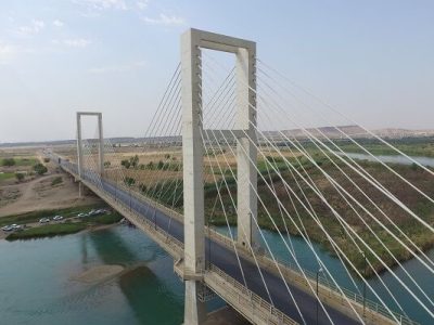 پایان عملیات تعمیر و بازگشایی پل کابلی شوشتر