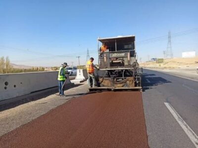 اجرای روکش اسلاری سیل در محور زنجان – قزوین