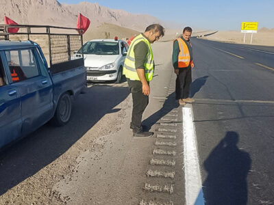 اجرای ۴۵۰ کیلومتر خط کشی در محور یزد – طبس