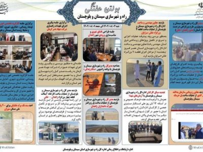 ببینید| بولتن هفتگی اداره کل راه و شهرسازی استان سیستان و
بلوچستان -هفته اول آبانماه ۱۴۰۴- (۲)