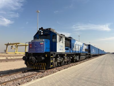 نخستین قطار از روسیه وارد بندر خشک آپرین شد