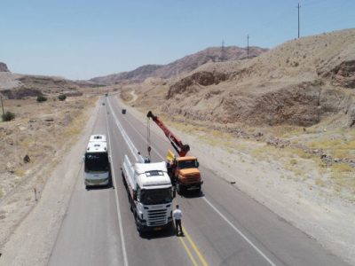 نصب ۱۳ کیلومتر نیوجرسی در محورهای مواصلاتی ایلام