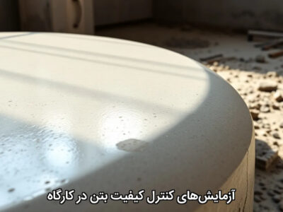 آزمایشهای کنترل کیفیت بتن در کارگاه