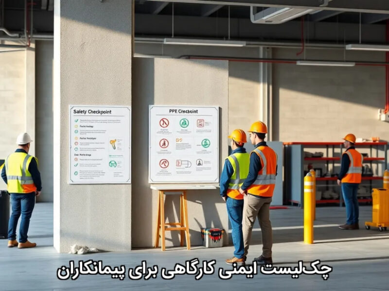 چکلیست ایمنی کارگاهی برای پیمانکاران
