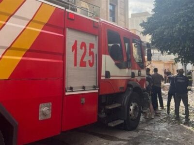 آتشسوزی در برج مسکونی ۲۰ طبقه دهکده المپیک؛ ۱۰ نفر نجات یافتند