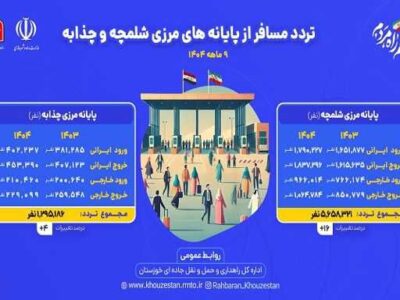 اطلاع نگاشت| تردد مسافر از پایانه های مرزی خوزستان