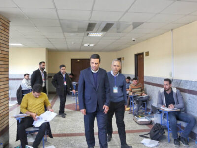 بازدید رئیس سازمان نظام مهندسی ساختمان از آزمون‌ ورود به حرفه مهندسان در قم