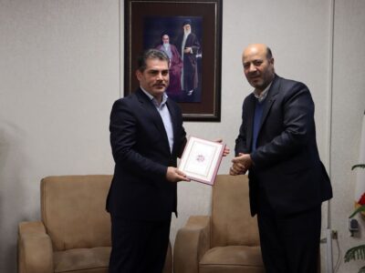 تقدیر مدیرعامل شرکت آزمایشگاه فنی و مکانیک خاک از مدیرکل راه
و شهرسازی آذربایجان شرقی