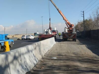 تمامی مسیرهای دسترسی غیرمجاز به آزادراه تهران–ساوه مسدود
شد