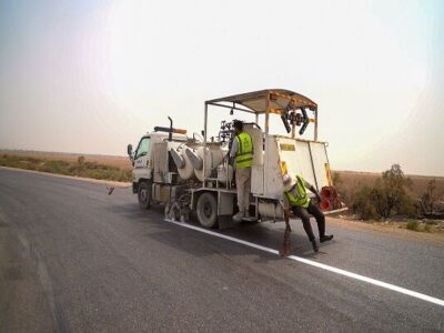 خط‌کشی ۱۲۰ کیلومتر از راه‌های حمیدیه استان خوزستان برای
ارتقای ایمنی تردد