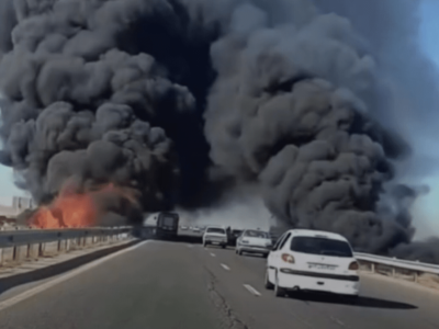 علت آتش‌سوزی در آزادراه قزوین–رشت مشخص شد