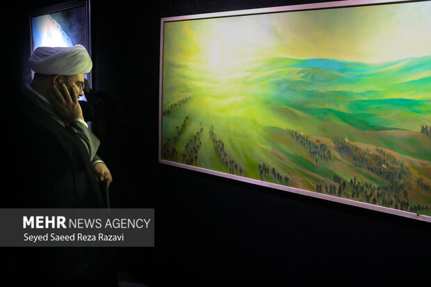 «نورآمد» با نقاشی روایت شد؛ نابودی اسرائیل با استناد به نور الهی