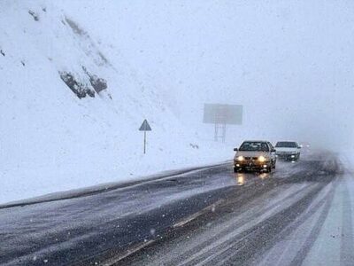 برف و کولاک در گردنه اسدآباد همدان