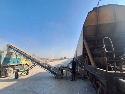 تخلیه ۱۷۰۰ تن گندم در ایستگاه راه‌آهن شاهرود