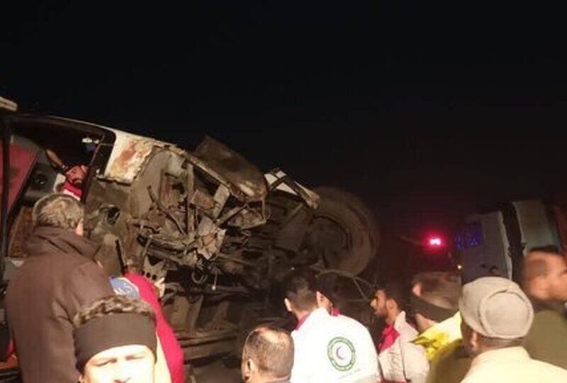 واژگونی خونین یک اتوبوس در جاده گرمسار/ ۲۵ نفر مجروح شدند
