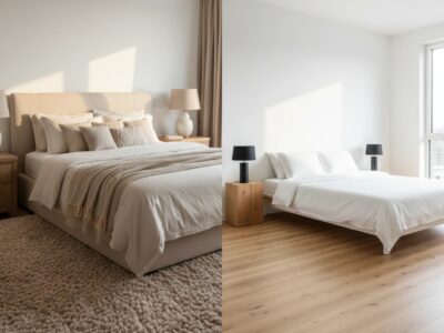 مقایسه کامل موکت و کفپوش برای اتاق خواب از نظر قیمت، زیبایی و دوام