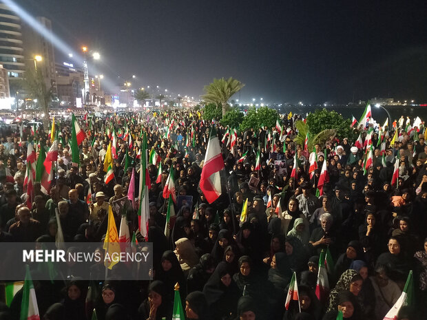 اجتماع حماسی مردم بندرعباس در حمایت نظام اسلامی