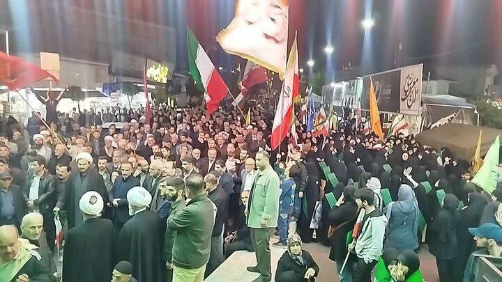 تجمع مردم اقبالیه در پنجاه و چهارمین شب حماسه 