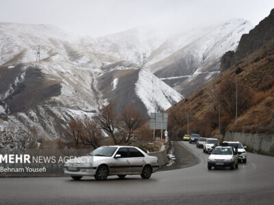 تردد روان در اغلب محورهای مواصلاتی؛ بارش باران در ۱۷ استان کشور 