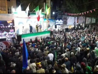 تصاویر هوایی از اجتماع پرشور خرم‌آبادی‌ها