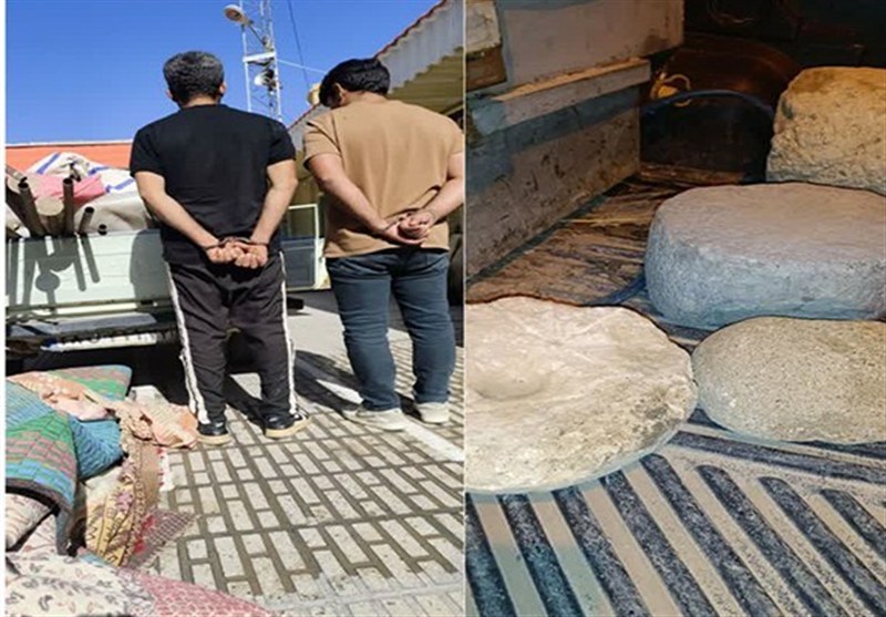 کشف ۴ پایه ستون تاریخی در مرودشت؛ ۲ نفر دستگیر شدند