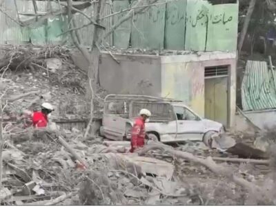 بازدید سفرای خارجی از آثار حمله آمریکا به سازمان منابع طبیعی ایران