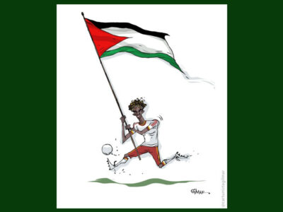 واکنش کارتونیست برزیلی به حضور یامال در فینال جام جهانی با پرچم فلسطین