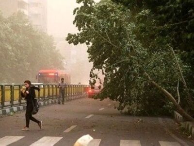 وزش باد شدید در تهران